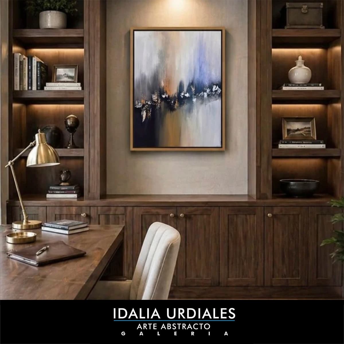 Framed abstract artwork staged in a contemporary interior — piece 4