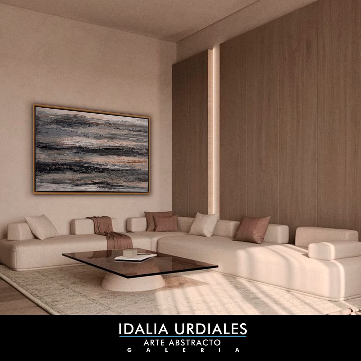 Framed abstract artwork staged in a contemporary interior — piece 72