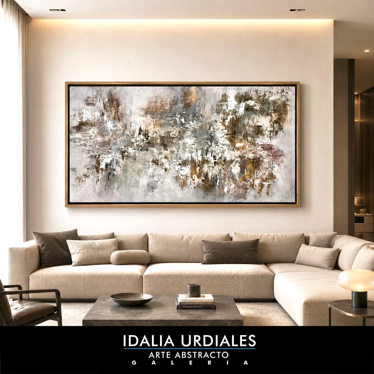 Framed abstract artwork staged in a contemporary interior — piece 73